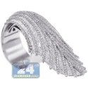 18K White Gold 1.26 ct Diamond Womens Angel Wing Ring