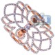 18K Rose Gold 1.38 ct Diamond Womens Filigree Ring