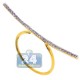18K Yellow Gold 0.20 ct Diamond Womens Bar Ring