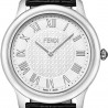 F250014011 Fendi Classico Large Round White Dial Steel Watch 40mm