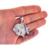Womens Diamond Butterfly Fish Pendant 14K Three Tone Gold 2.55ct