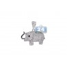 Womens Diamond Baby Elephant Pendant 14K White Gold 0.96ct 