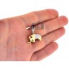 Womens Diamond Elephant Animal Pendant 14K Yellow Gold 0.30ct