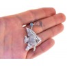 Womens Diamond Angelfish Fish Pendant 14K White Gold 1.86ct
