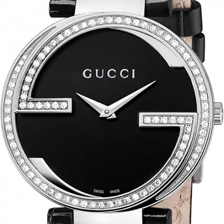 Gucci Interlocking Large Diamond Steel Womens Watch YA133306