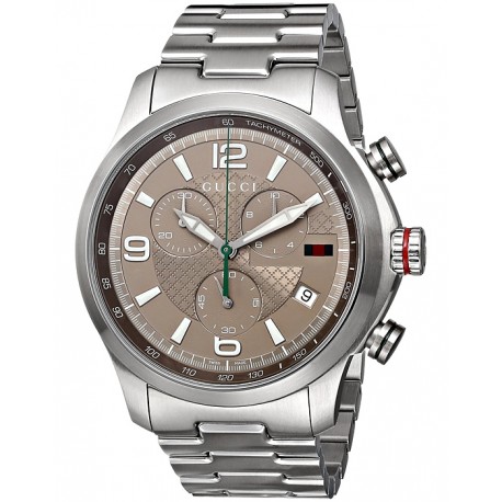 Gucci G-Timeless Chronograph Steel Bracelet Mens Watch YA126248