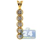 18K Yellow Gold 0.11 ct Diamond Womens Illusion Dangle Pendant