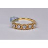 18K Yellow Gold 0.12 ct Five Diamond Womens Wedding Ring