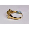 18K Two Tone Gold 0.18 ct Diamond Womens Illusion Ring