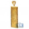 Solid 10K Yellow Gold One Hundred Dollars Bill Mens Pendant