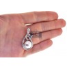 Womens Diamond 12mm Pearl Drop Pendant 18K White Gold 1.18ct