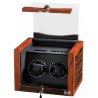 Double Watch Winder Box 31-560022 Volta Rustic Ebony Rosewood