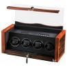 Quad Watch Winder Box 31-560042 Volta Rustic Ebony Rosewood