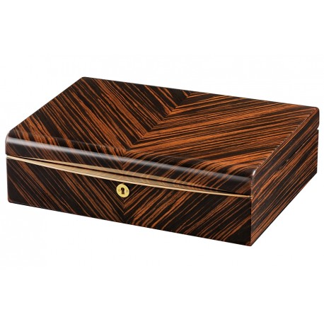 10 Watch Storage Box 31-560932 Volta Ebony Wood Cream Leather