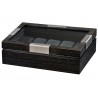Volta Charcoal Grain Black Leather 10 Watch Case 31-560960