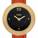 Fendi My Way Yellow Gold Red Leather 28 mm Watch F350421073