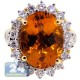 18K Yellow Gold 10.55 ct Diamond Fire Opal Womens Ring