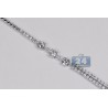 Womens Diamond Layered Tennis Necklace 18K White Gold 8.13ct