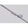 Womens Diamond Layered Tennis Necklace 18K White Gold 8.13ct