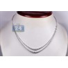 Womens Diamond Layered Tennis Necklace 18K White Gold 8.13ct