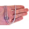 Womens Diamond Layered Tennis Necklace 18K White Gold 8.13ct