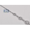 Womens Diamond Chandelier Pendant Necklace 18K White Gold