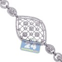 18K White Gold 2.44 ct Diamond Womens Openwork Bracelet