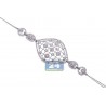 Womens Diamond Openwork Bracelet 18K White Gold 2.44 ct 7.25"
