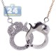 18K Two Tone Gold 0.54 ct Diamond Handcuffs Womens Necklace