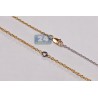 Womens Diamond Handcuffs Necklace 18K Two Tone Gold 0.54ct 30"