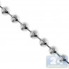 925 Sterling Silver Army Moon Cut Bead Unisex Chain 2 mm