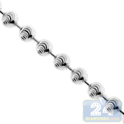 925 Sterling Silver Diamond Cut Bead Bracelets In 3 Colors