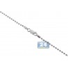 925 Sterling Silver Army Moon Cut Bead Unisex Chain 2 mm