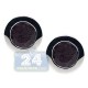 925 Sterling Silver 0.70 ct Black Sapphire Womens Stud Earrings