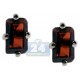925 Sterling Silver 0.88 ct Garnet Womens Stud Earrings