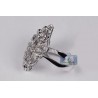 18K White Gold 2.07 ct Diamond Womens Flower Ring