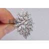 18K White Gold 2.07 ct Diamond Womens Flower Ring