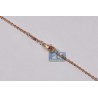 Womens Diamond Bead Station Necklace 18K Rose Gold 0.65ct 28"