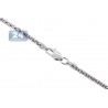 Silver Mens Womens Popcorn Chain 2.5 mm 16 18 20 22 24 26 inches
