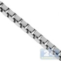 925 Sterling Silver Solid Square Box Mens Chain 2.5 mm