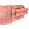 Sterling Silver Solid Rope Mens Chain 2.5 mm 18 20 22 24 inch