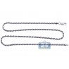 Sterling Silver Solid Rope Mens Chain 2.5 mm 18 20 22 24 inch