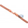 Rose 925 Silver Hollow Franco Mens Chain 3.5 mm 24 26 28 30 inch