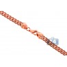 Rose 925 Silver Hollow Franco Mens Chain 7 mm 24 26 28 30 inch