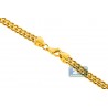 Yellow Sterling Silver Hollow Franco Mens Chain 7 mm 26 28 inch