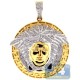 14K Yellow Gold 1.75 ct Diamond Medusa Head Mens Pendant