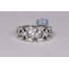 18K White Gold 1.70 ct Marquise Baguette Diamond Womens Ring