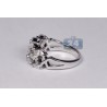 18K White Gold 1.70 ct Marquise Baguette Diamond Womens Ring