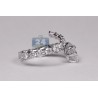 18K White Gold 4.30 ct All Way Diamond Womens Bypass Ring