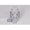 18K White Gold 2.12 ct Diamond Womens Art Deco Ring